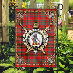MacBean Tartan Crest Garden Flag - Celtic Thistle Style