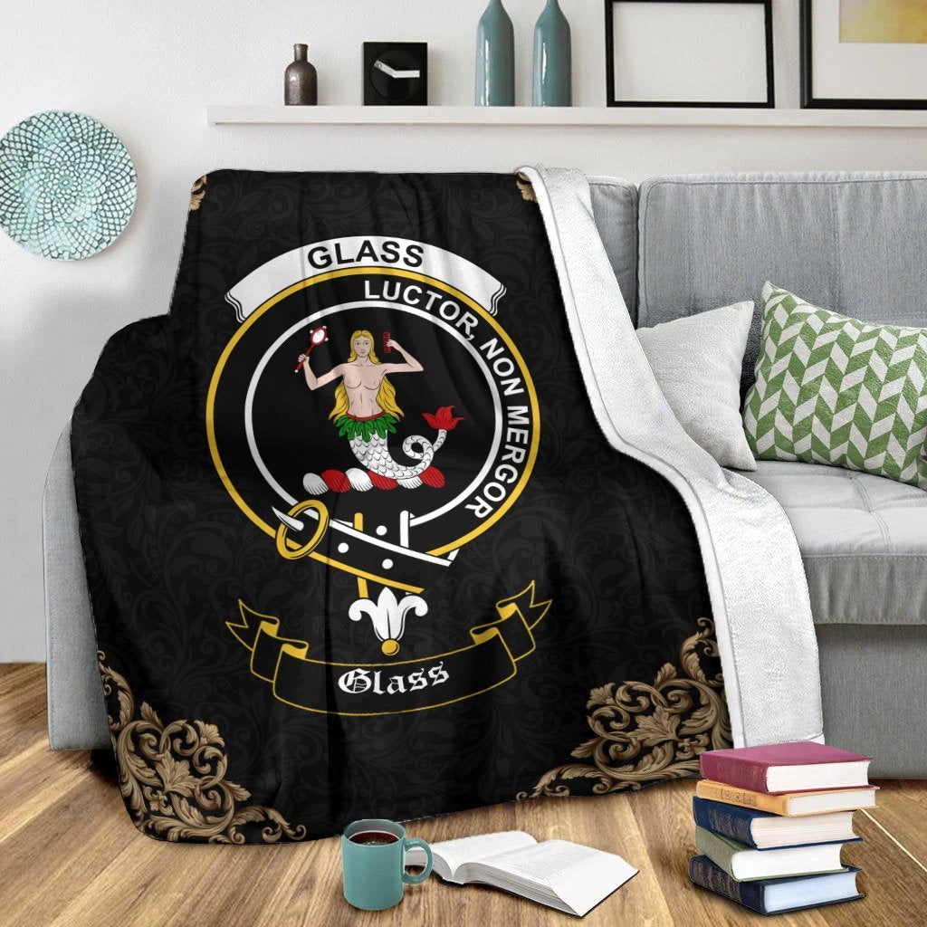 Glass Crest Tartan Premium Blanket Black