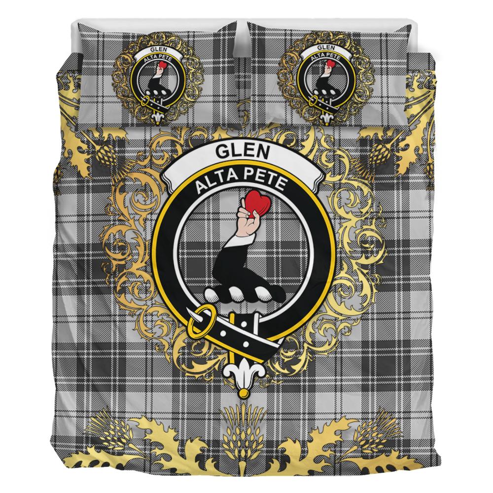 Glen Tartan Crest Bedding Set - Golden Thistle Style