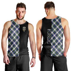 Gordon Dress Modern Tartan Crest Men's Tank Top - Cross Style