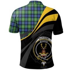 Gordon Old Ancient Tartan Polo Shirt - Royal Coat Of Arms Style