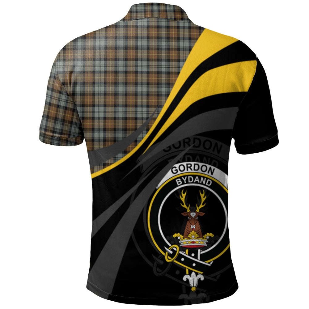 Gordon Weathered Tartan Polo Shirt - Royal Coat Of Arms Style