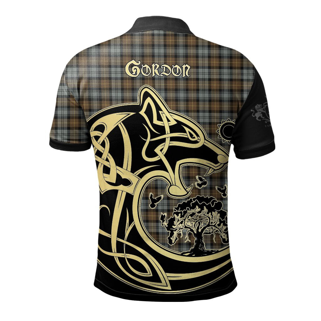 Gordon Weathered Tartan Polo Shirt Viking Wolf