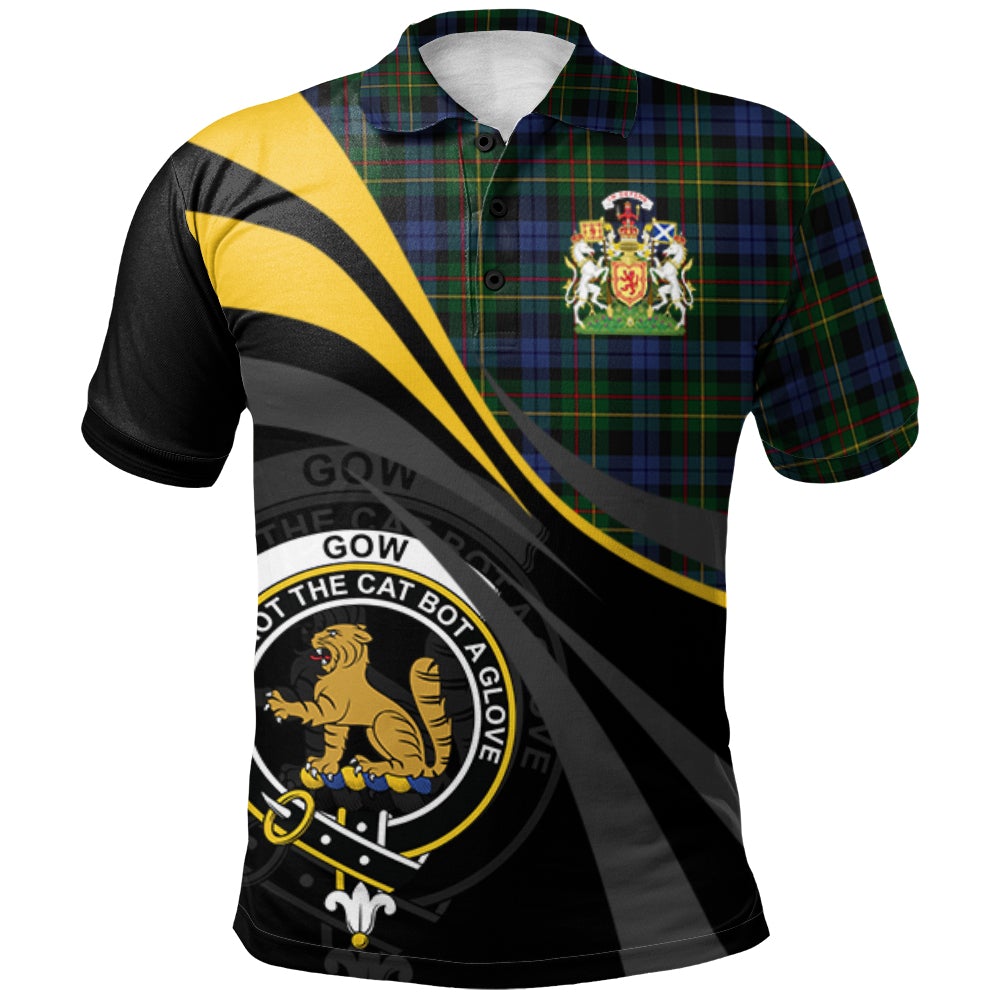 Gow Hunting 02 Tartan Polo Shirt - Royal Coat Of Arms Style