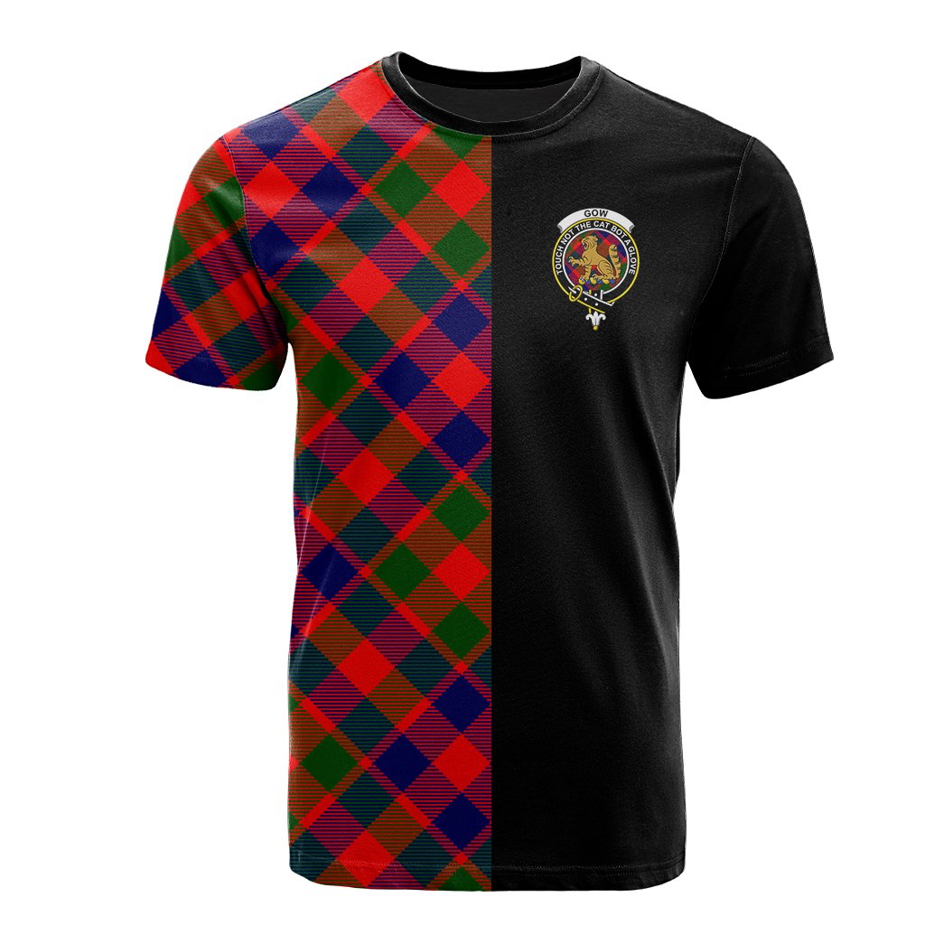 Gow of McGouan Tartan T-Shirt Half of Me - Cross Style