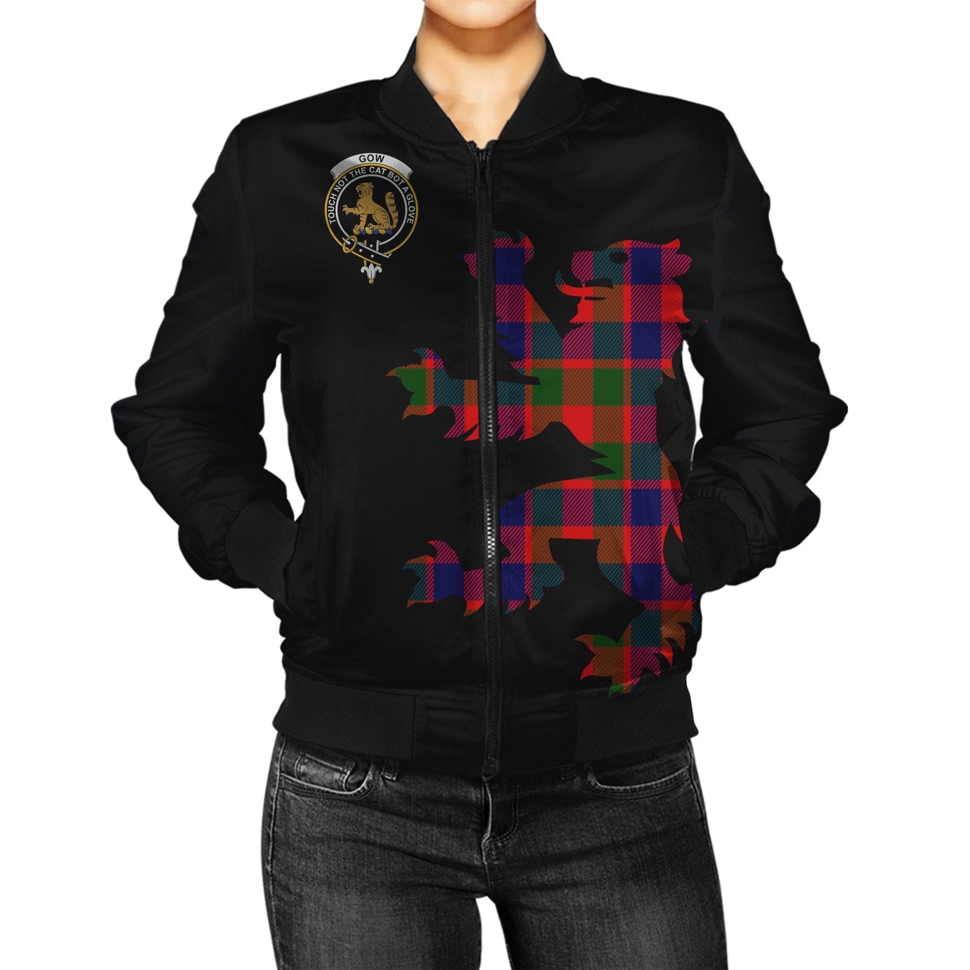 Gow (or McGouan) Tartan Bomber Jacket Lion & Thistle