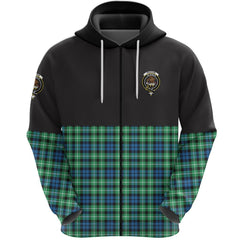 Graham of Montrose Ancient Clan Half Of Tartan Zipper Hoodie