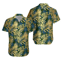 Green MacLeod Tartan Vintage Leaves Hawaiian Shirt
