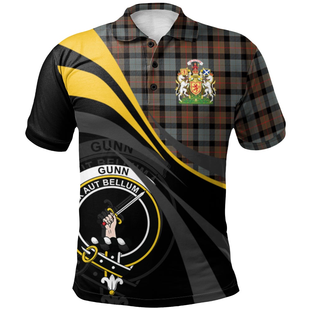 Gunn Weathered Tartan Polo Shirt - Royal Coat Of Arms Style
