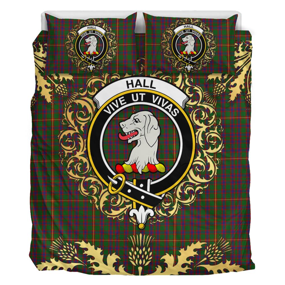 Hall Tartan Crest Bedding Set - Golden Thistle Style