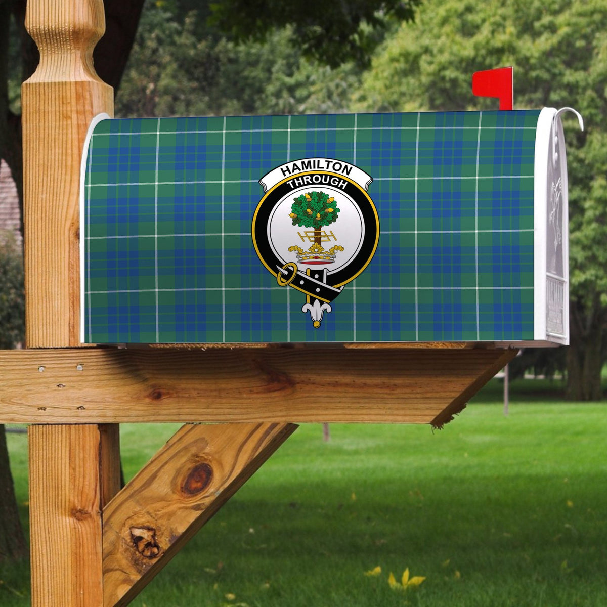 Hamilton Hunting Ancient Tartan Crest Mailbox