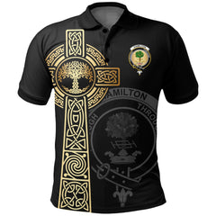 Hamilton Clan Unisex Polo Shirt - Celtic Tree Of Life