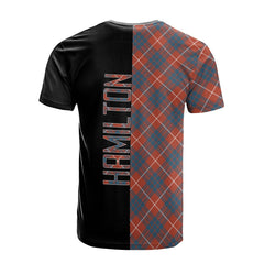 Hamilton Ancient Tartan T-Shirt Half of Me - Cross Style