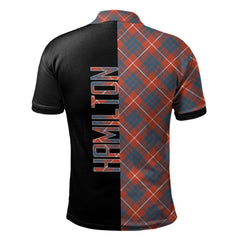 Hamilton Ancient Tartan Polo Shirt Half of Me - Cross Style