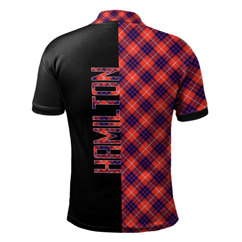 Hamilton Modern Tartan Polo Shirt Half of Me - Cross Style