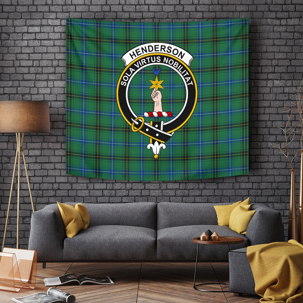 Henderson Ancient Tartan Crest Tapestry