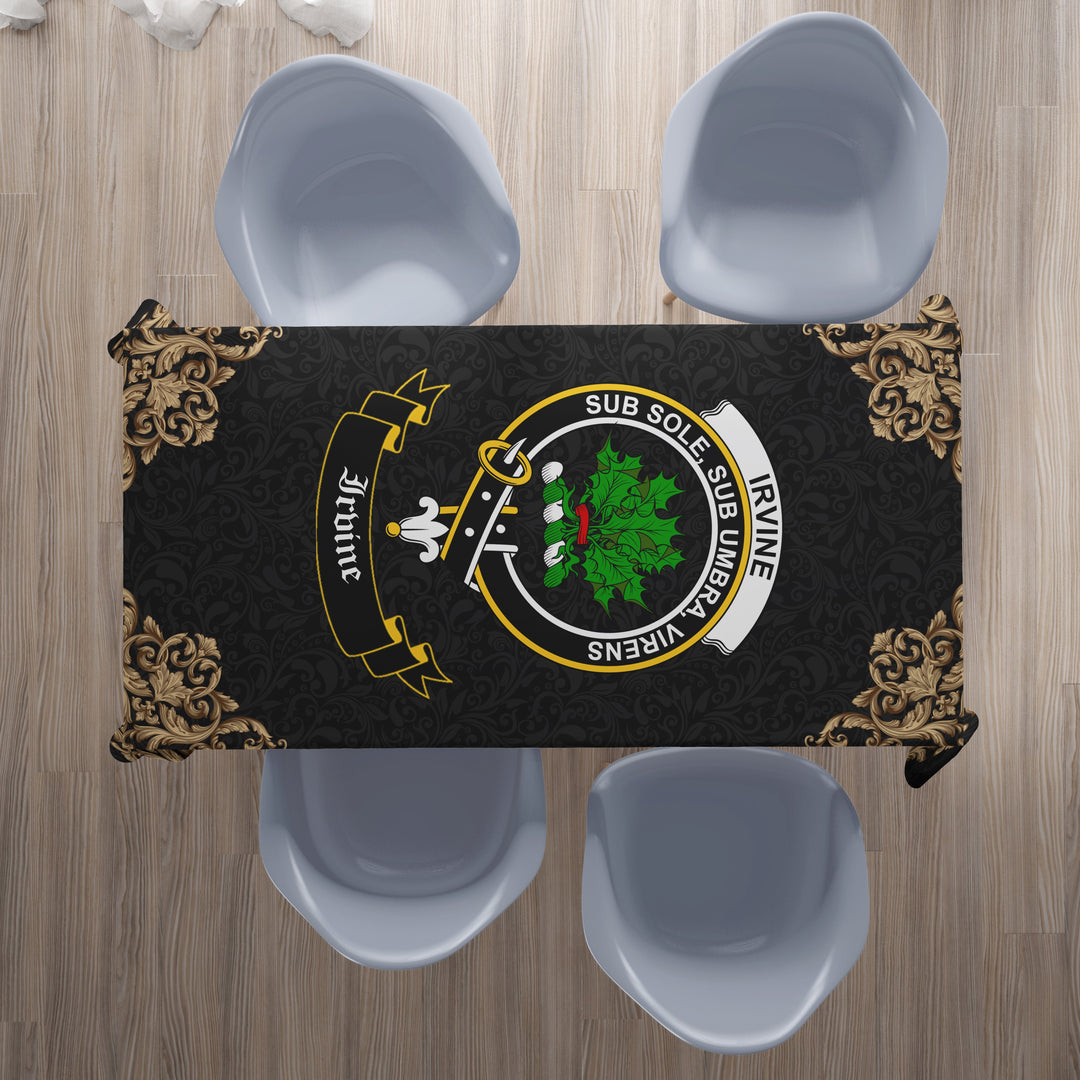 Irvine Crest Tablecloth - Black Style