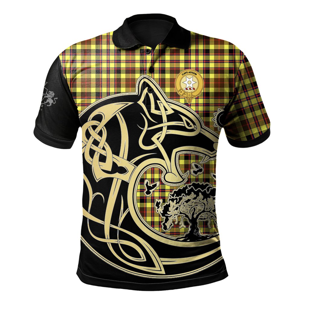 Jardine Tartan Polo Shirt Viking Wolf