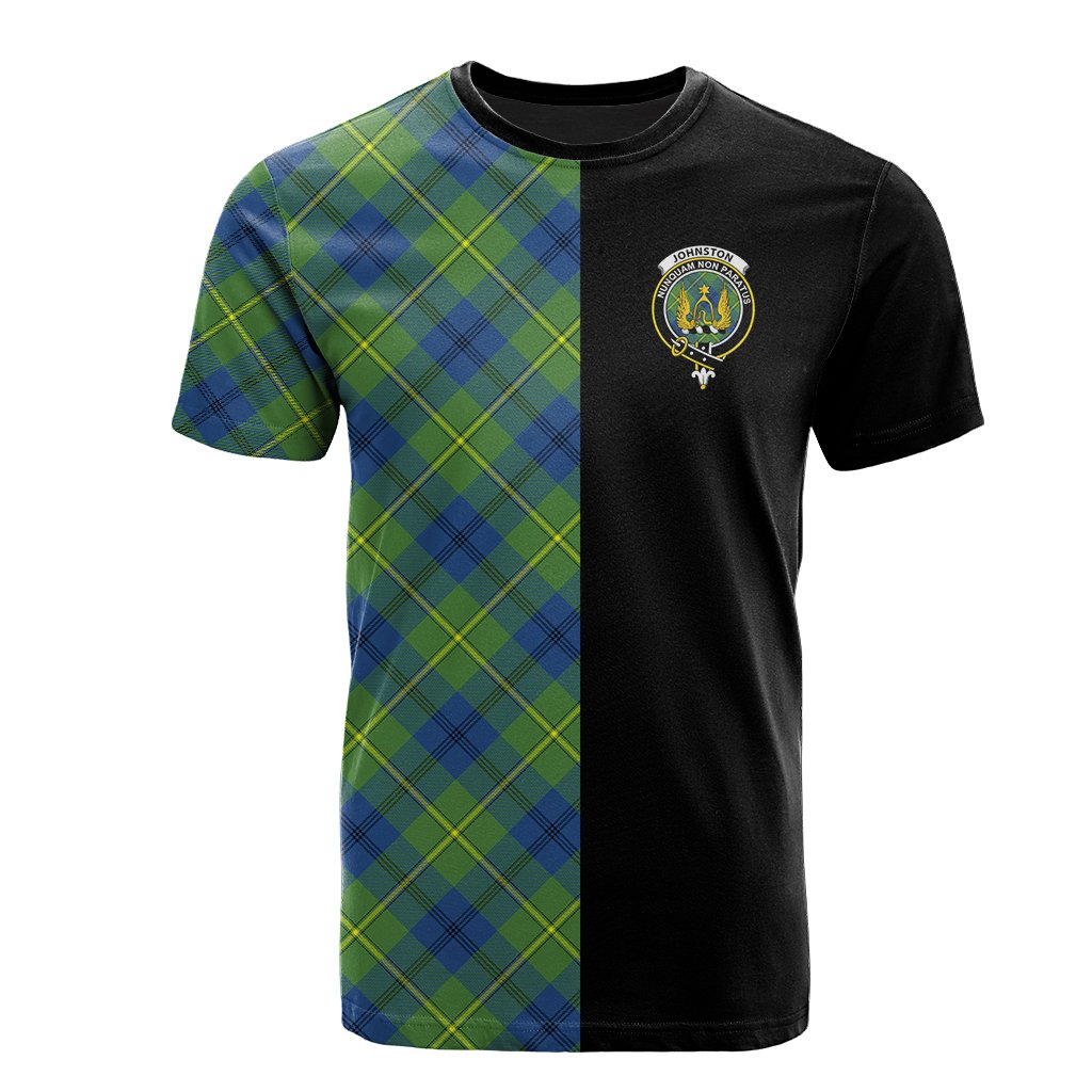 Johnston Ancient Tartan T-Shirt Half of Me - Cross Style