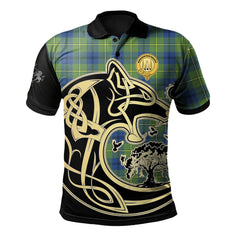 Johnston Ancient Tartan Polo Shirt Viking Wolf