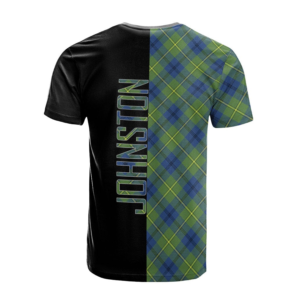 Johnston Ancient Tartan T-Shirt Half of Me - Cross Style