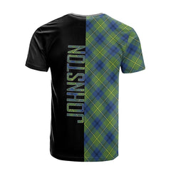 Johnston Ancient Tartan T-Shirt Half of Me - Cross Style