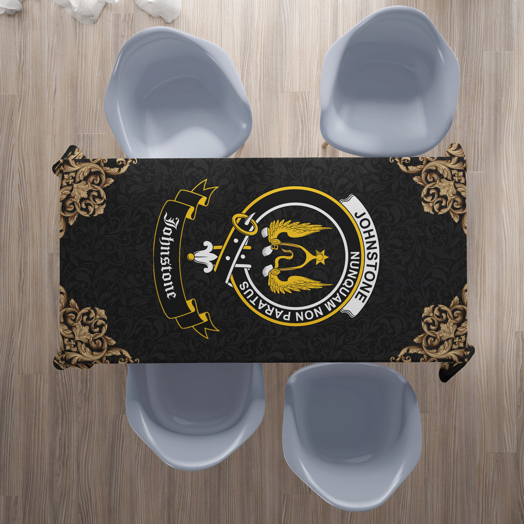 Johnston Crest Tablecloth - Black Style