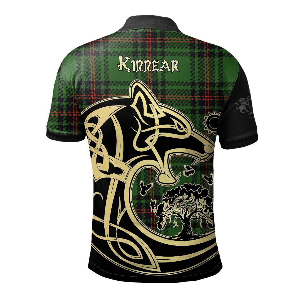 Kinnear Tartan Polo Shirt Viking Wolf