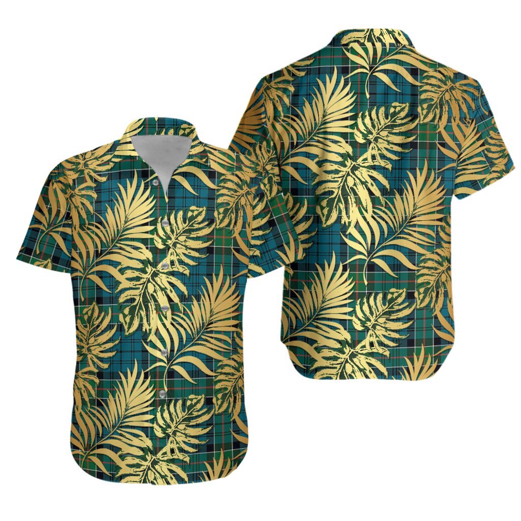 Kirkpatrick Tartan Vintage Leaves Hawaiian Shirt