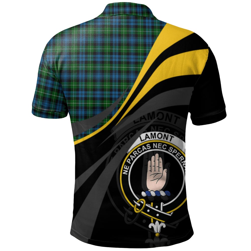 Lamont Tartan Polo Shirt - Royal Coat Of Arms Style