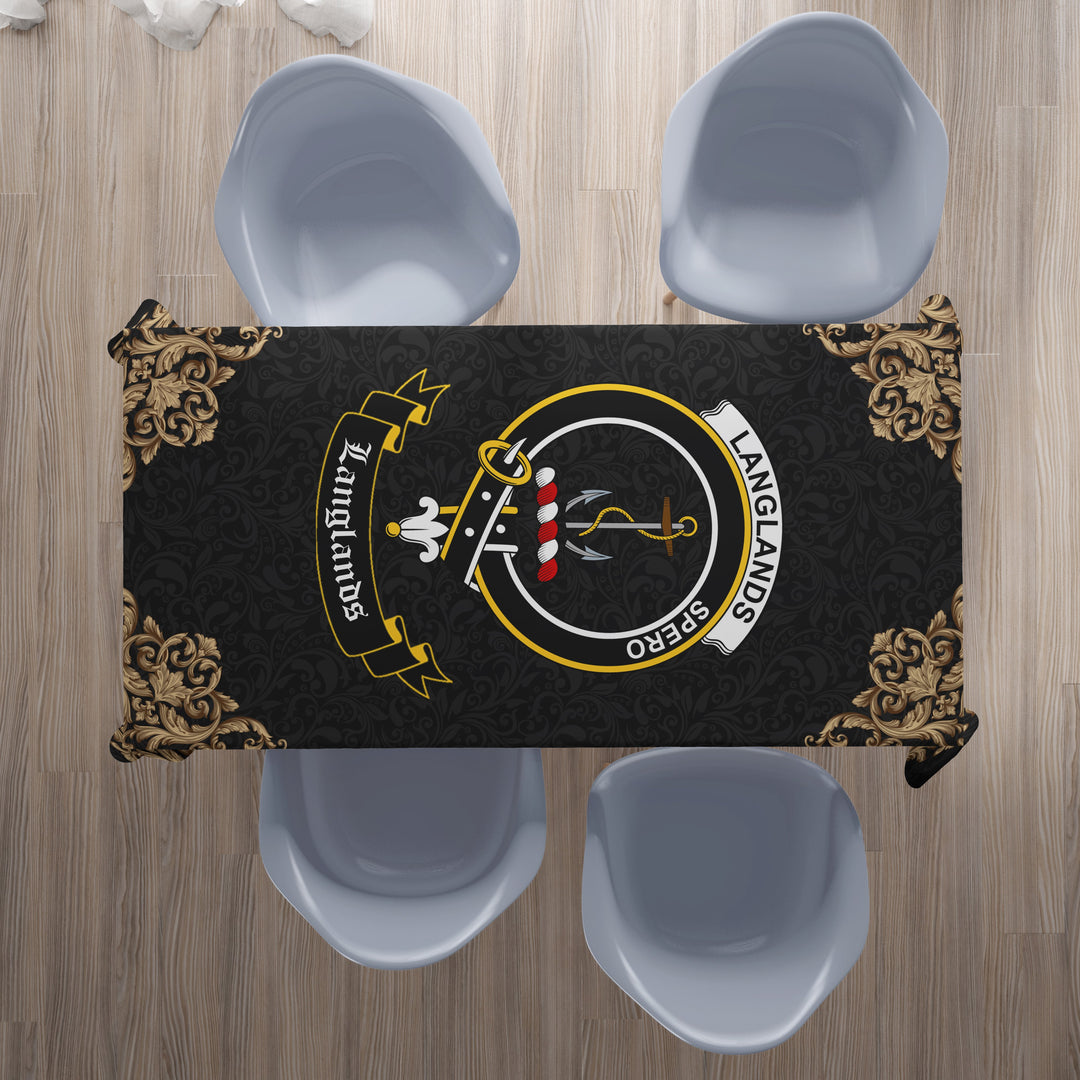 Langlands Crest Tablecloth - Black Style