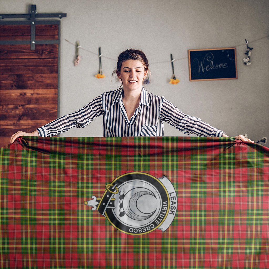 Leask Tartan Crest Tablecloth