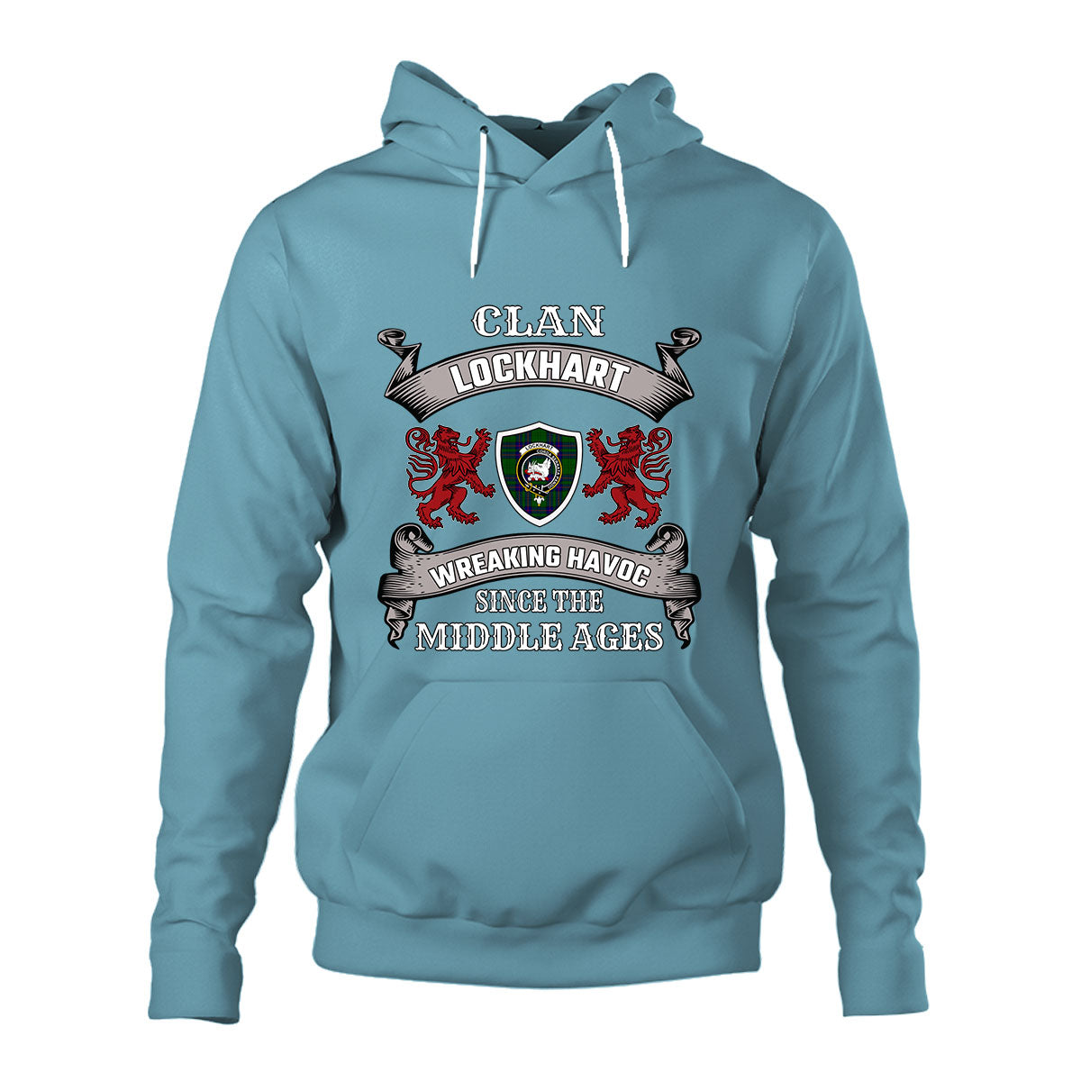 Lockhart Family Tartan - 2D Unisex Hoodie
