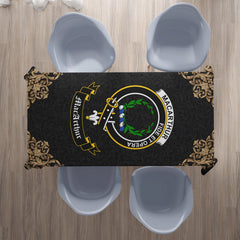 MacArthur (or Arthur) Crest Tablecloth - Black Style