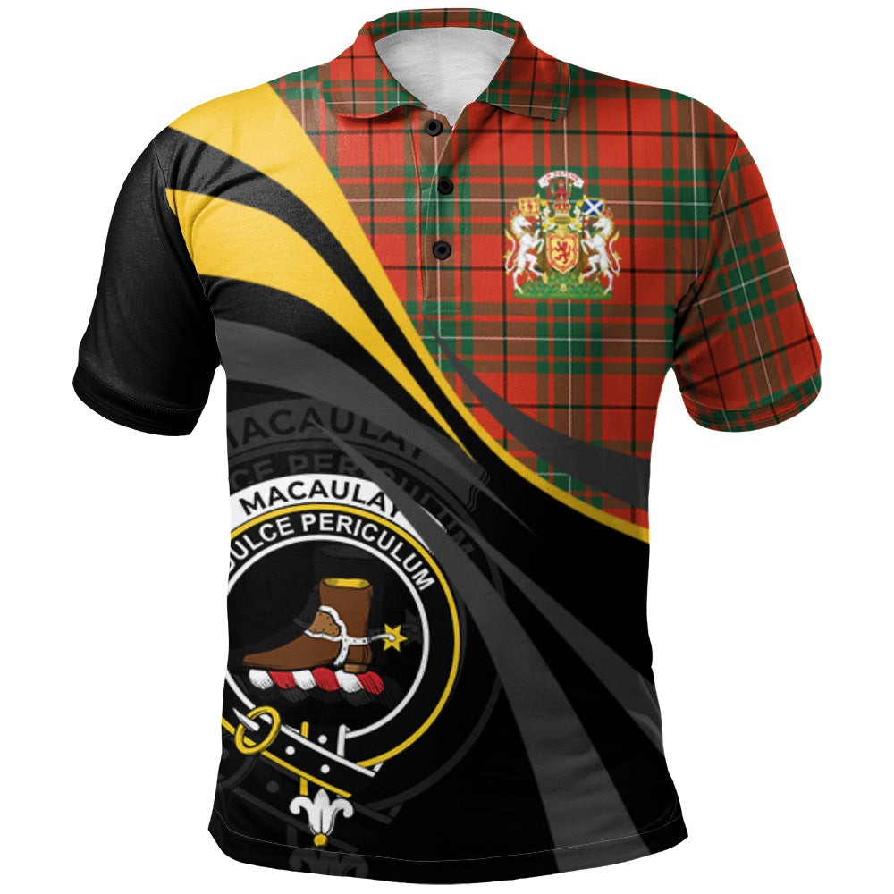 MacAulay Ancient Tartan Polo Shirt - Royal Coat Of Arms Style