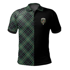 MacAulay Hunting Ancient Tartan Polo Shirt Half of Me - Cross Style
