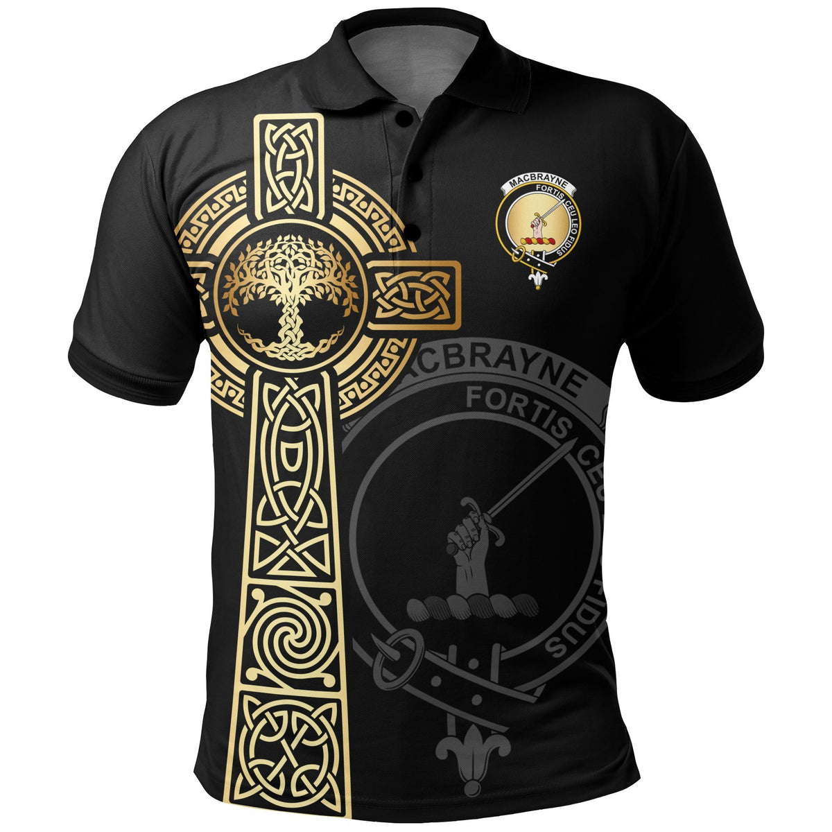 MacBrayne Clan Unisex Polo Shirt - Celtic Tree Of Life