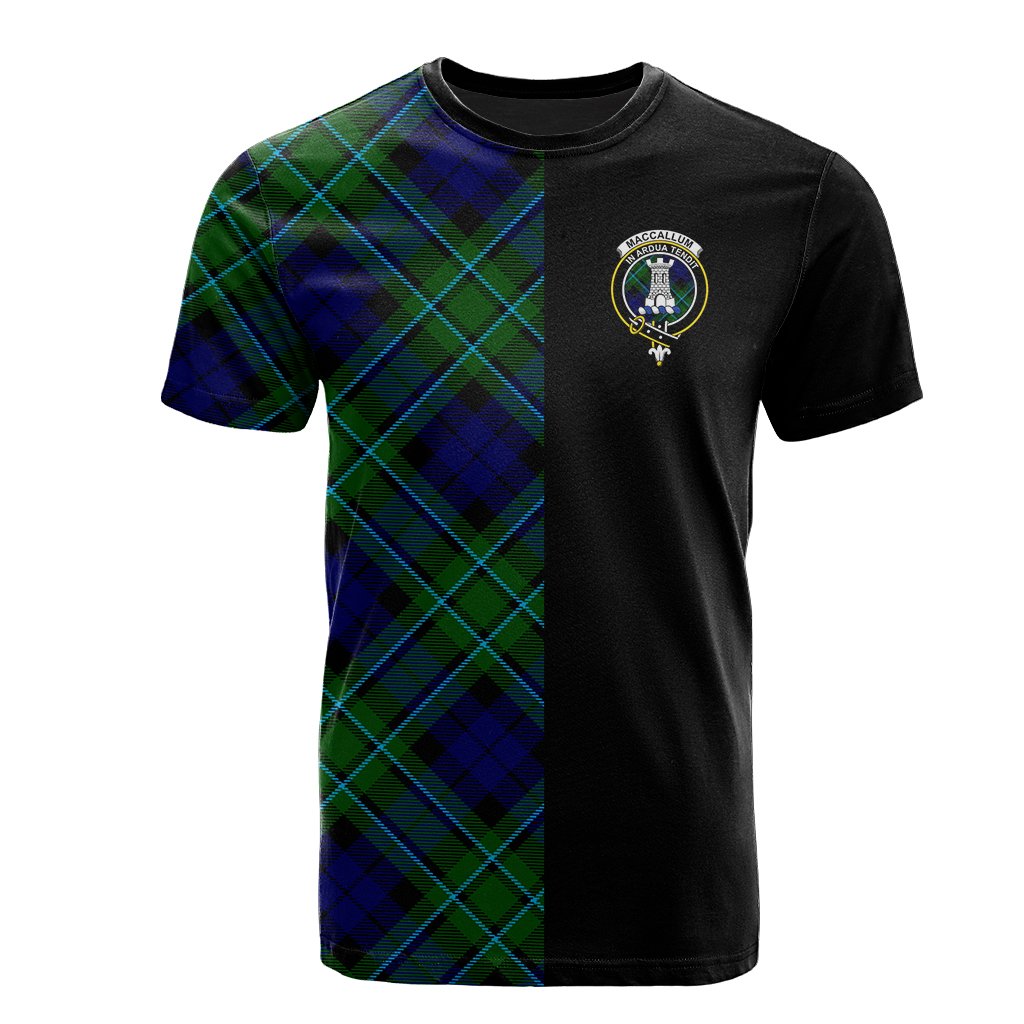 MacCallum Modern Tartan T-Shirt Half of Me - Cross Style
