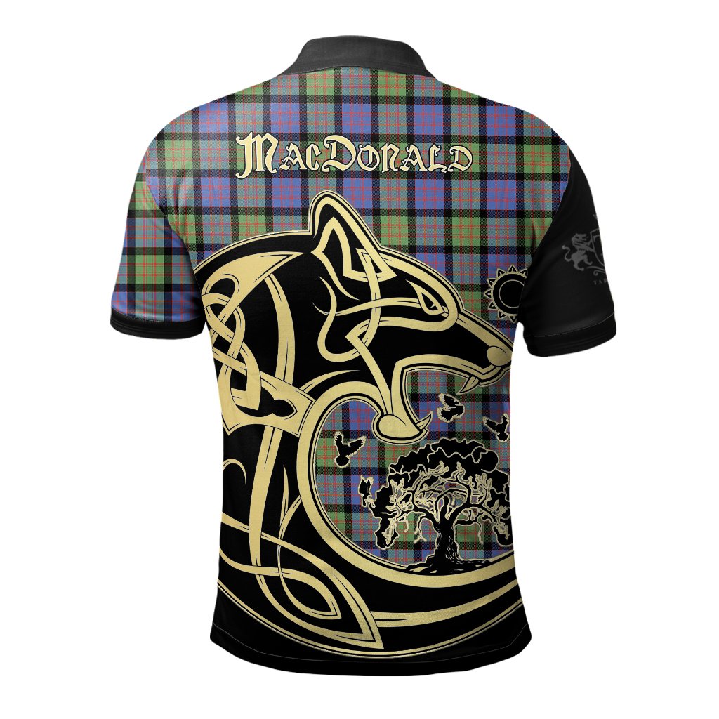 MacDonald Ancient Tartan Polo Shirt Viking Wolf