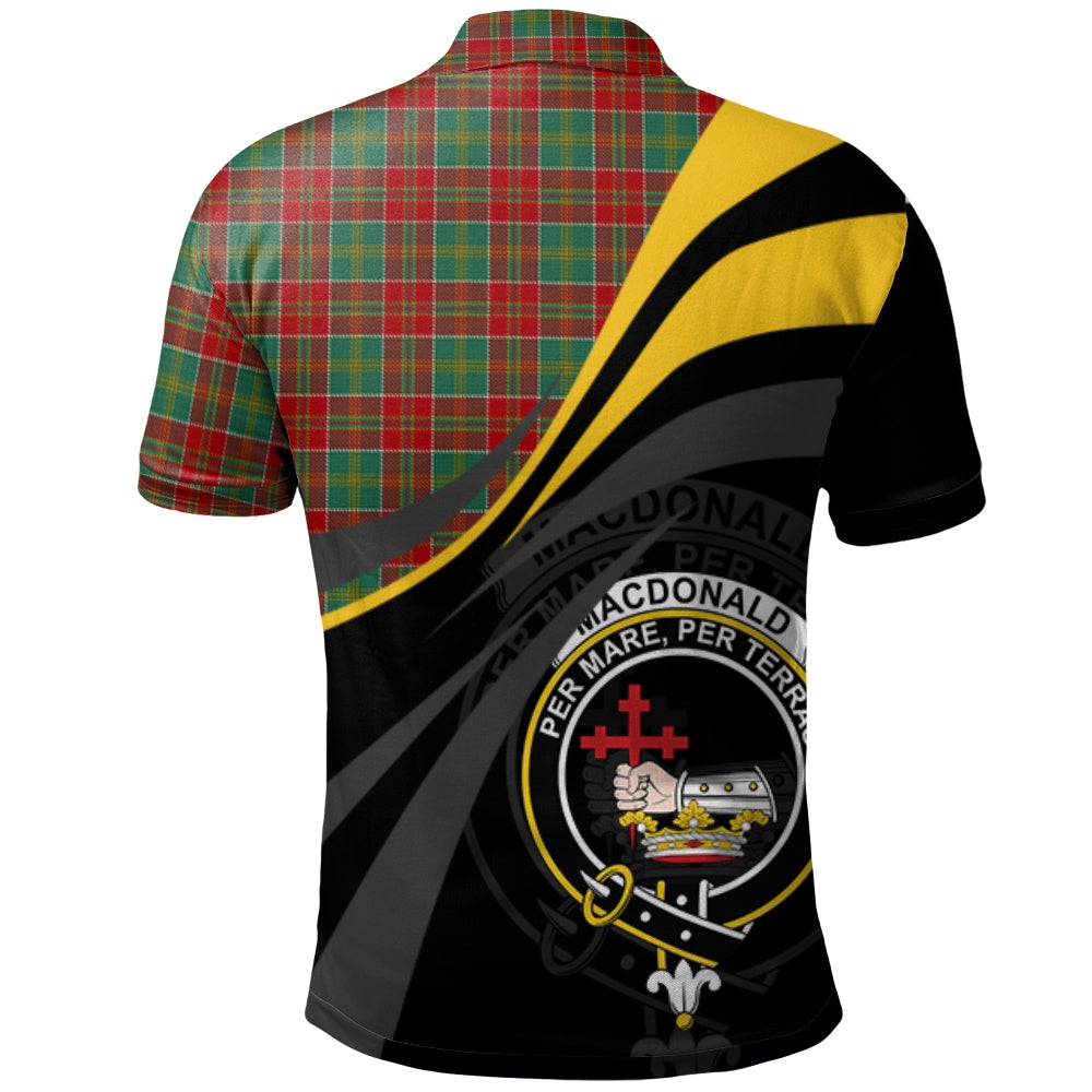 MacDonald of Kingsburgh Tartan Polo Shirt - Royal Coat Of Arms Style