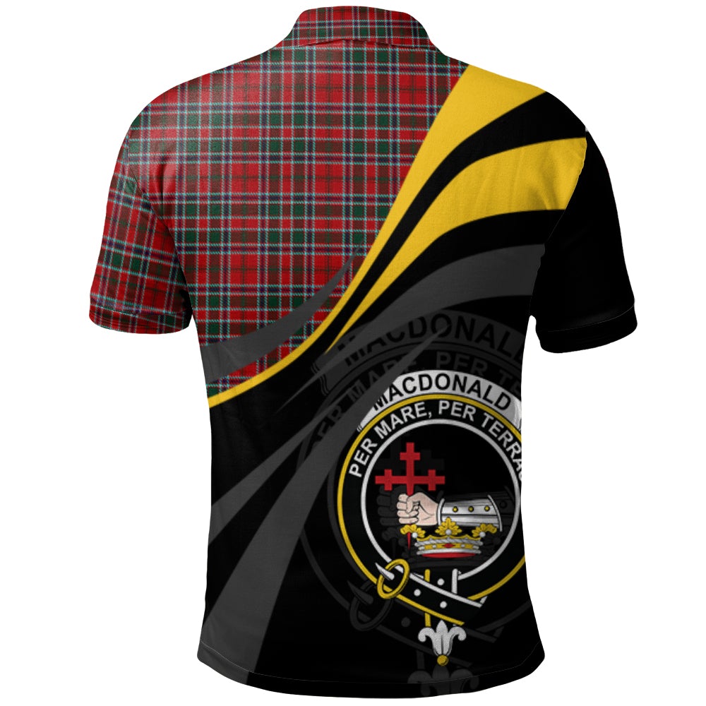 MacDonald of Lochmaddy Tartan Polo Shirt - Royal Coat Of Arms Style