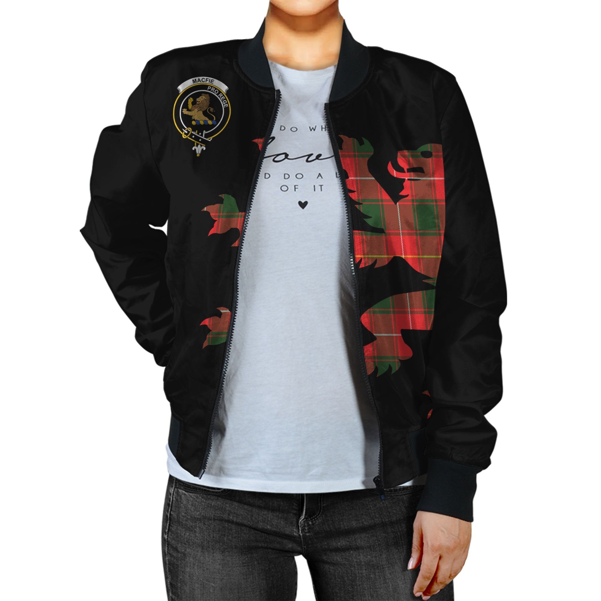 MacFie Tartan Bomber Jacket Lion & Thistle