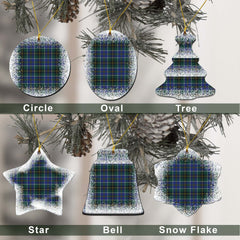 MacInnes Tartan Christmas Ceramic Ornament - Snow Style