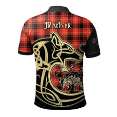 MacIver Modern Tartan Polo Shirt Viking Wolf