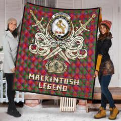 MacKintosh Modern Tartan Crest Legend Gold Royal Premium Quilt
