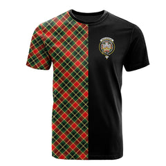 MacLachlan Hunting Modern Tartan T-Shirt Half of Me - Cross Style