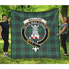 MacLean Hunting Ancient Tartan Crest Quilt