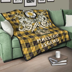 MacLeod of Lewis Ancient Tartan Crest Legend Gold Royal Premium Quilt