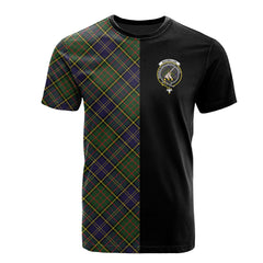 MacMillan Hunting Modern Tartan T-Shirt Half of Me - Cross Style