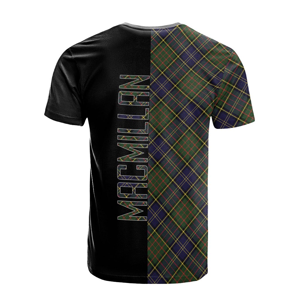 MacMillan Hunting Modern Tartan T-Shirt Half of Me - Cross Style